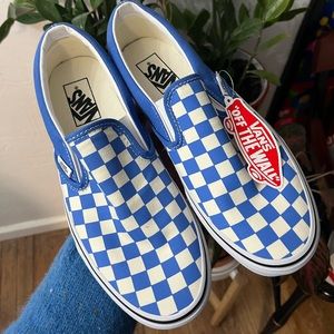 NWT blue checkered Vans